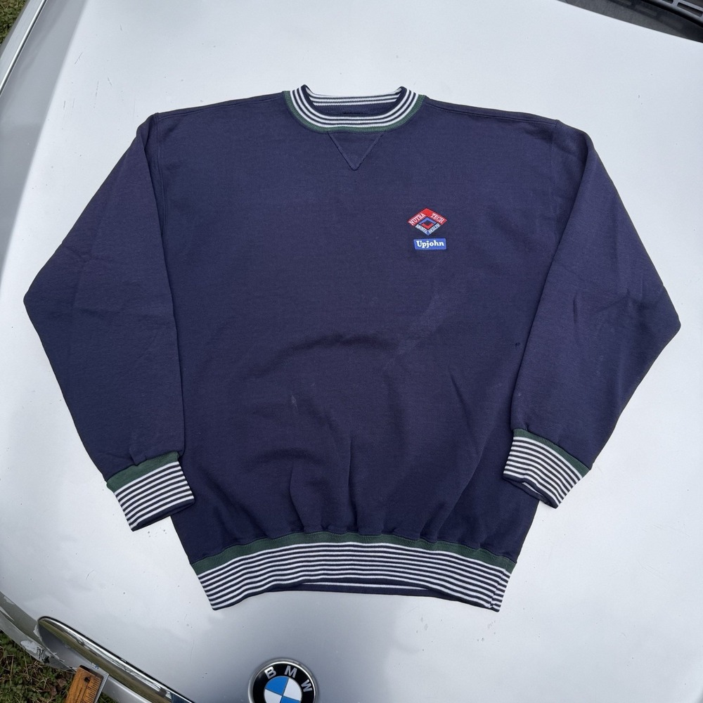 Vtg 80s Heavy Weight USA K-Products Fleece wear Crewneck Sweatshirt Upjohn XL